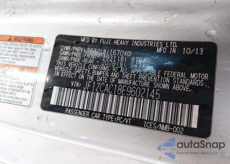 2014 Subaru Brz Limited из США, поврежденный, VIN JF1ZCAC18E9602145